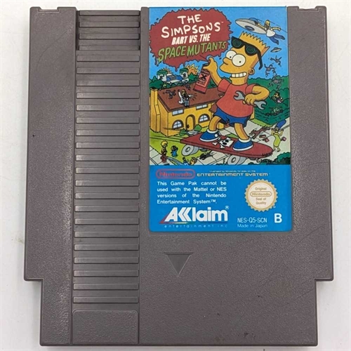The Simpsons - Bart VS The Space Mutants - SCN - NES Spil (B Grade) (Genbrug)